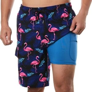 BRISIRA Mens Swim Trunks Bathing Suit 9 Inch Inseam (XL)